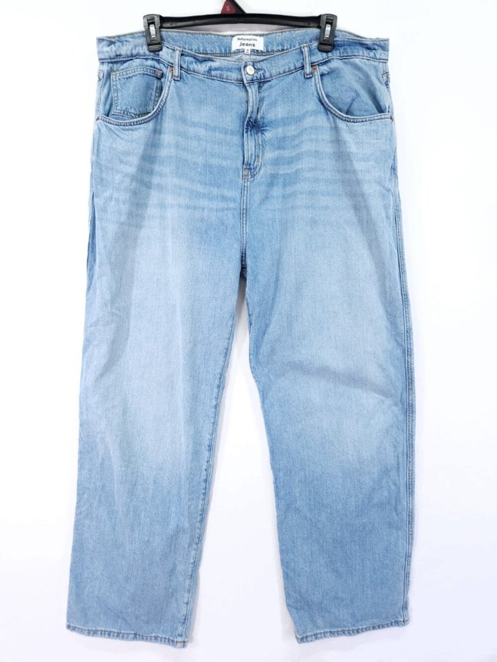 Reformation Val Lived-In Baggie Straight Jeans Size 34 42x31 High Rise